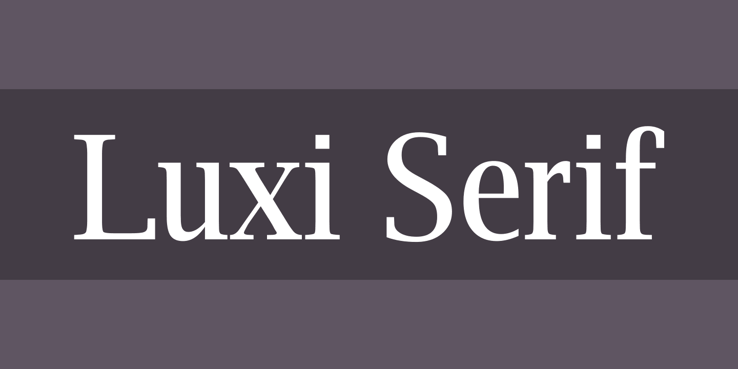 Пример шрифта Luxi Serif #1